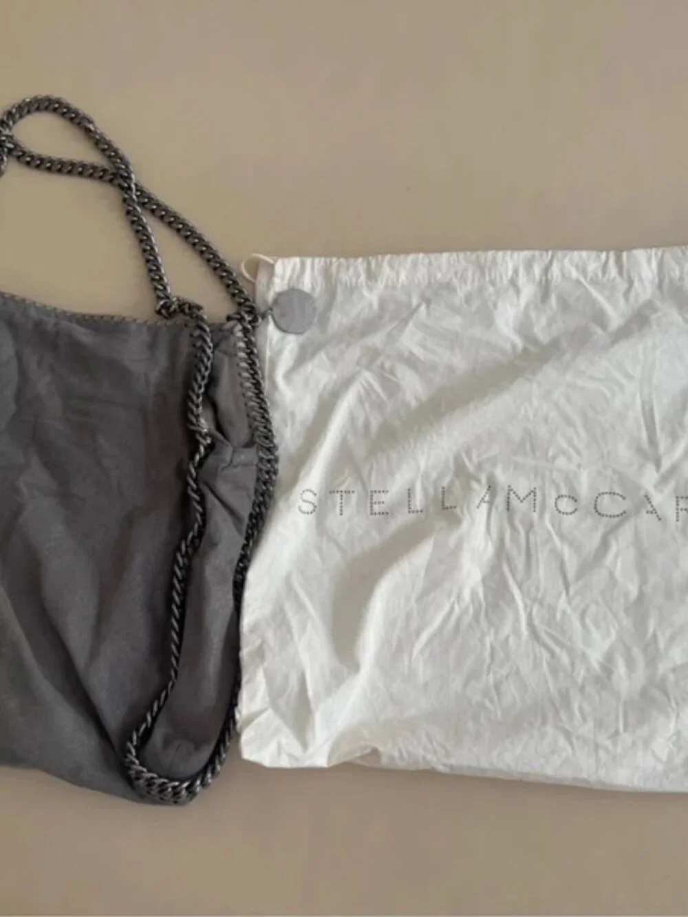 Stella McCartney Grey Falabella Chain-Trim Tote